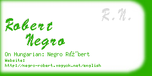 robert negro business card